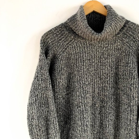 Express Sweaters - Express Oversized Turtleneck Sweater Wool Blend S